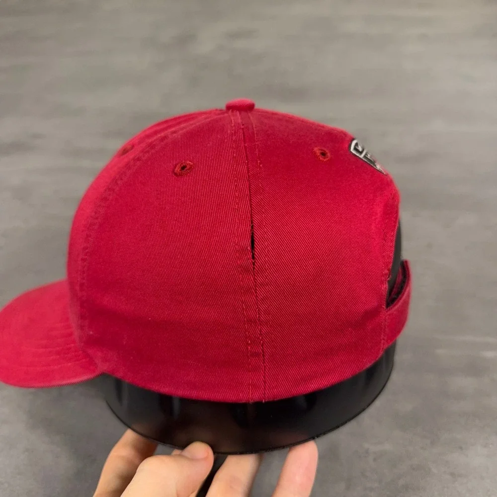 Vintage Nike Golf Hat Red Womens Adjustable Swoosh Dad Cap Strapback Embroidered